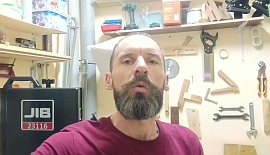 Сборка и настройка ленточной пилы Jib 23116 в домашней мастерской, пробный пил.